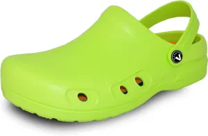 VANGELO Professional Slip Resistant Clog Waterproof Men Work Nurse Shoe Chef Shoe Ritz Black Lime White Multicolor