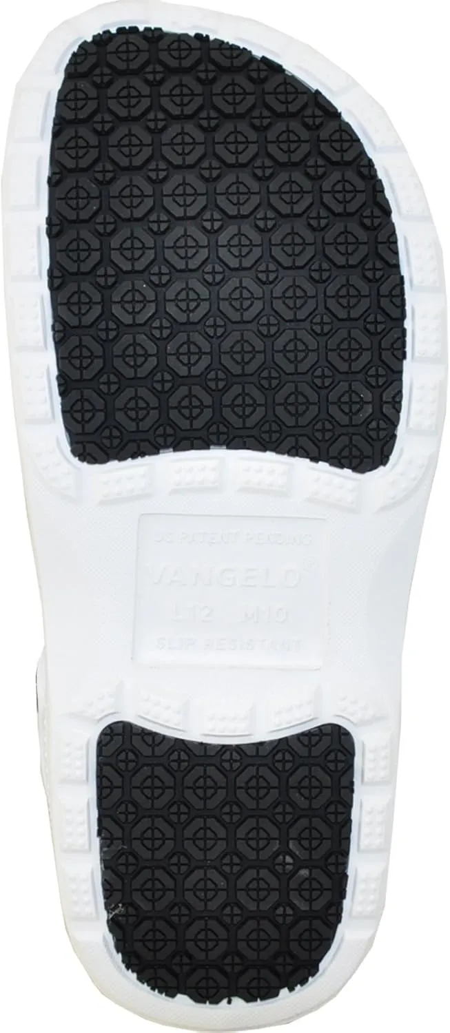 VANGELO Professional Slip Resistant Clog Waterproof Men Work Nurse Shoe Chef Shoe Ritz Black Lime White Multicolor