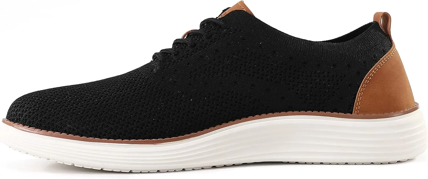 VILOCY Men's Casual Dress Sneakers Oxfords Business Mesh Breathable Walking Shoes Tennis Comfortable