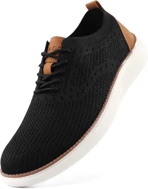 VILOCY Men's Casual Dress Sneakers Oxfords Business Mesh Breathable Walking Shoes Tennis Comfortable