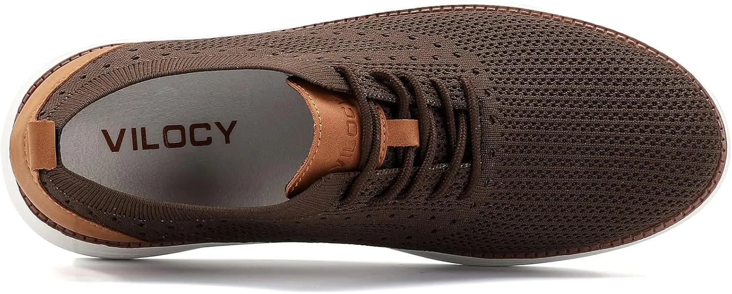 VILOCY Men's Casual Dress Sneakers Oxfords Business Mesh Breathable Walking Shoes Tennis Comfortable