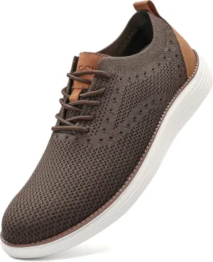 VILOCY Men's Casual Dress Sneakers Oxfords Business Mesh Breathable Walking Shoes Tennis Comfortable