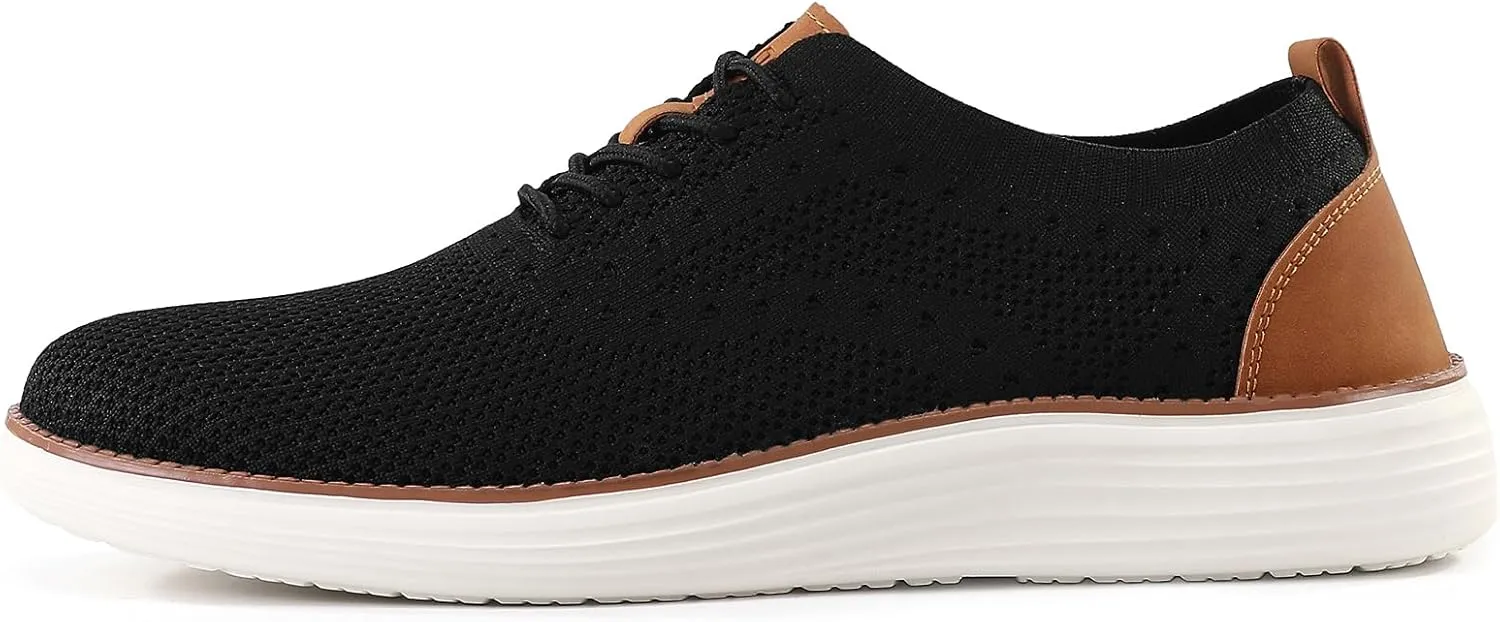 VILOCY Men's Casual Dress Sneakers Oxfords Business Mesh Breathable Walking Shoes Tennis Comfortable