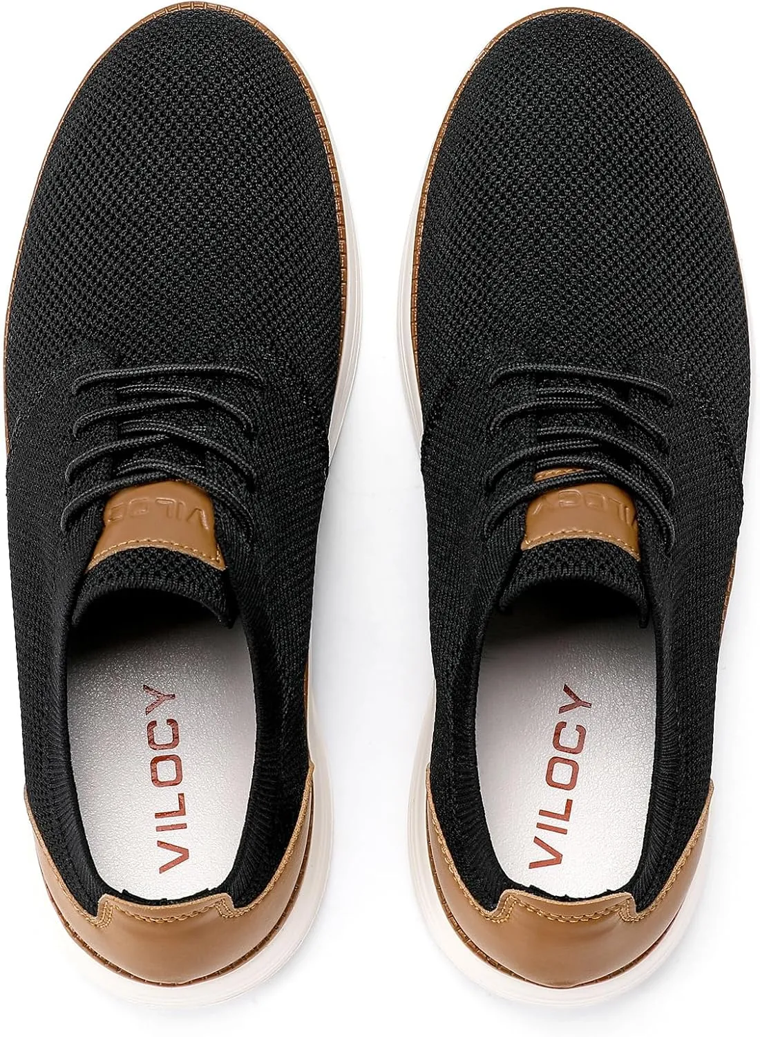 VILOCY Men's Fashion Dress Sneakers Casual Walking Shoes Business Oxfords Comfortable Breathable Lightweight Tennis