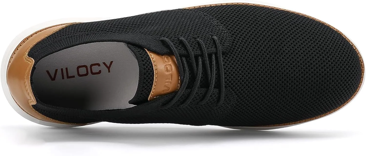 VILOCY Men's Fashion Dress Sneakers Casual Walking Shoes Business Oxfords Comfortable Breathable Lightweight Tennis