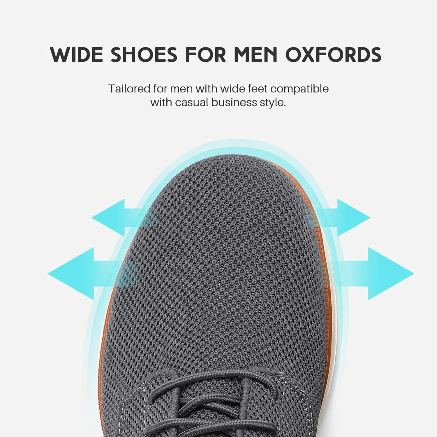 VILOCY Men's Wide Casual Dress Oxfords Business Shoes Fashion Sneakers Mesh Breathable Comfortable Walking Shoes