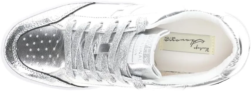 Vintage Havana Womens Quick 3 Metallic Slip On Sneakers Shoes Casual - Silver