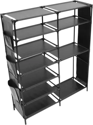 VOSAREA 1Pc Shoe Storage Rack Space Saving Shoes Organizer for Dormitory Easy Assembly Shoe Holder with Elegant Design Sturdy Non Woven Material Fits Various Shoe