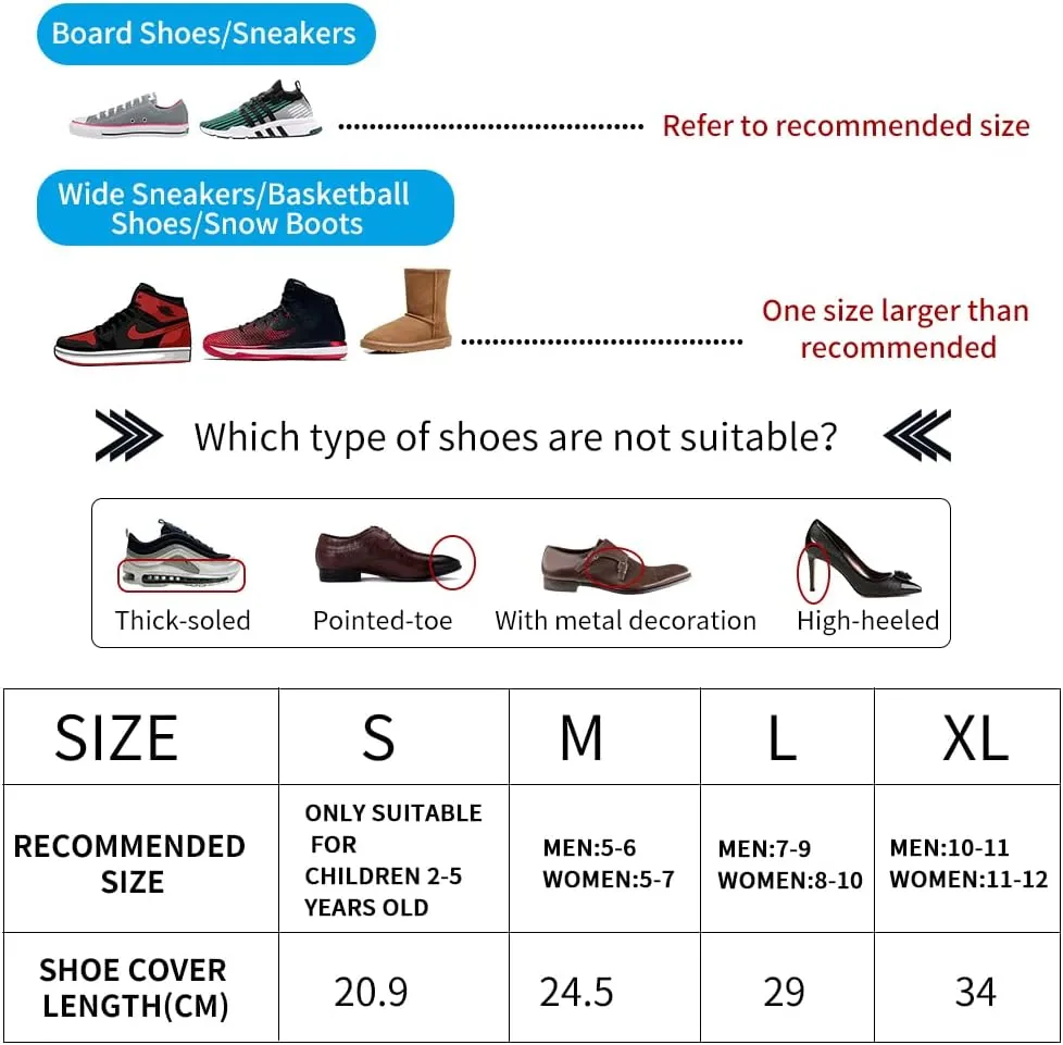 Waterproof Silicone Shoe Covers for Rain,Reusable Non Slip Rubber Rain Shoe Cover Cycling Shoe Protectors Outdoor with Non-slip Sole Apply to Men,Women,Kids(Extra Large, Blue)