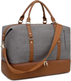 Weekender Bags for Women Oversized Travel Bag Womens Overnight Bag Mens Duffle Bag Large Size with Shoe Compartment