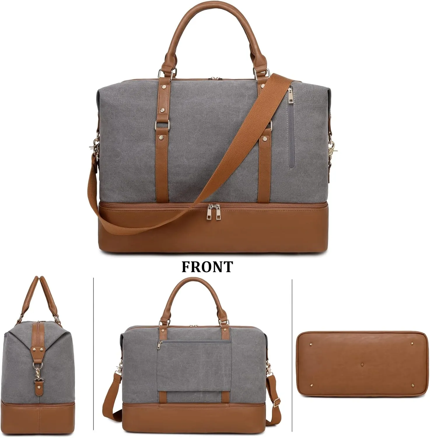 Weekender Bags for Women Oversized Travel Bag Womens Overnight Bag Mens Duffle Bag Large Size with Shoe Compartment