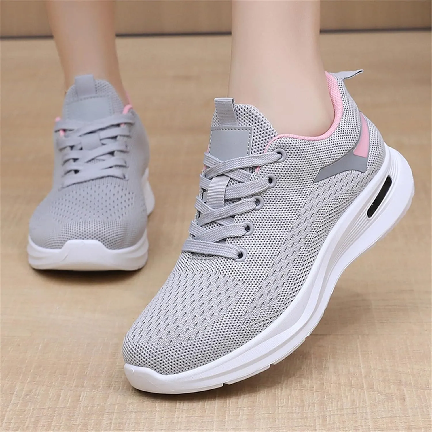 Women Walking Shoes Ladies Running Sneakers Breathable Mesh Sports Shoes Casual Lightweight Gym Lace up Sneakers