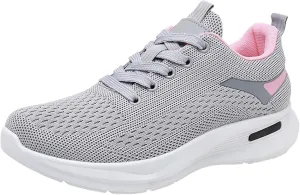 Women Walking Shoes Ladies Running Sneakers Breathable Mesh Sports Shoes Casual Lightweight Gym Lace up Sneakers
