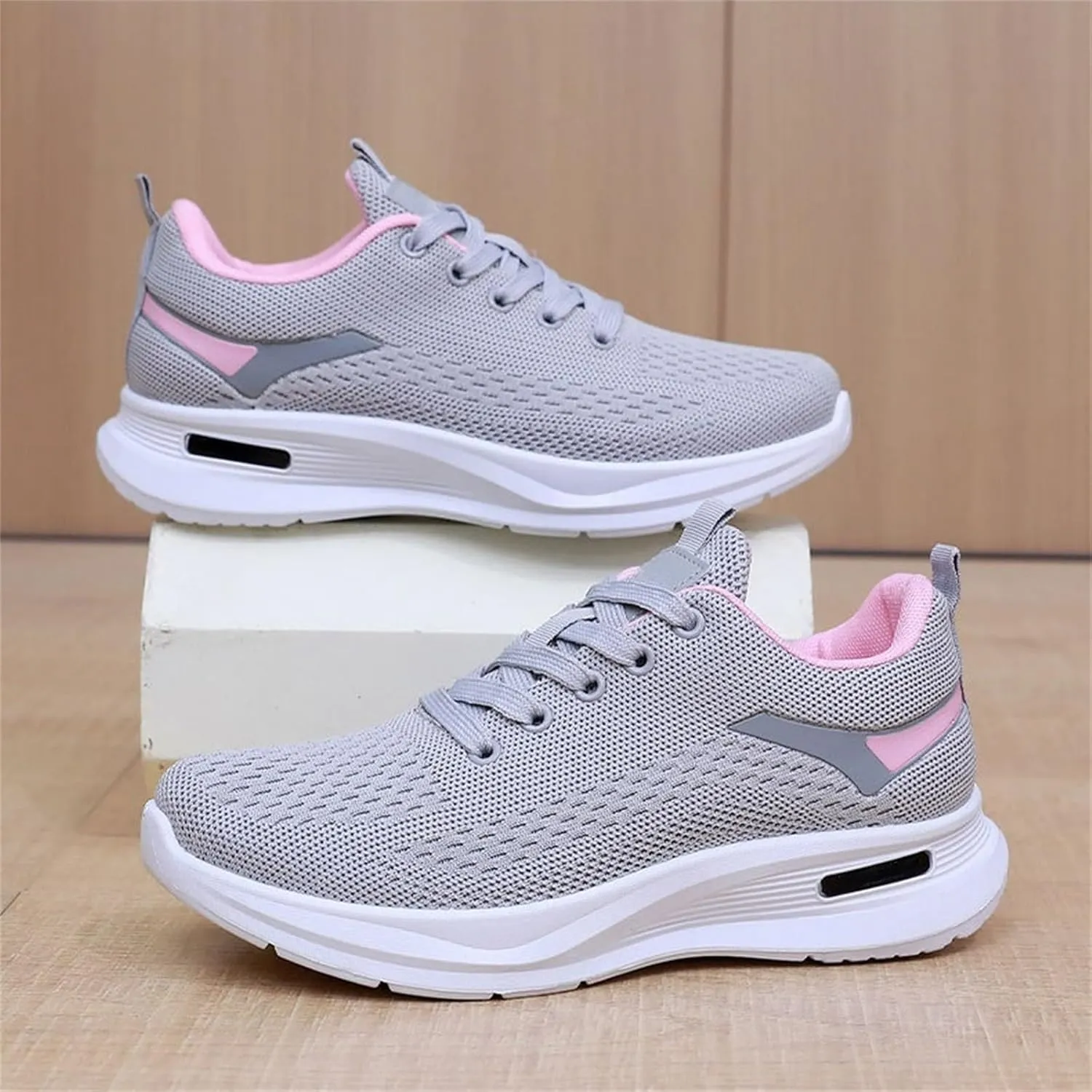 Women Walking Shoes Ladies Running Sneakers Breathable Mesh Sports Shoes Casual Lightweight Gym Lace up Sneakers