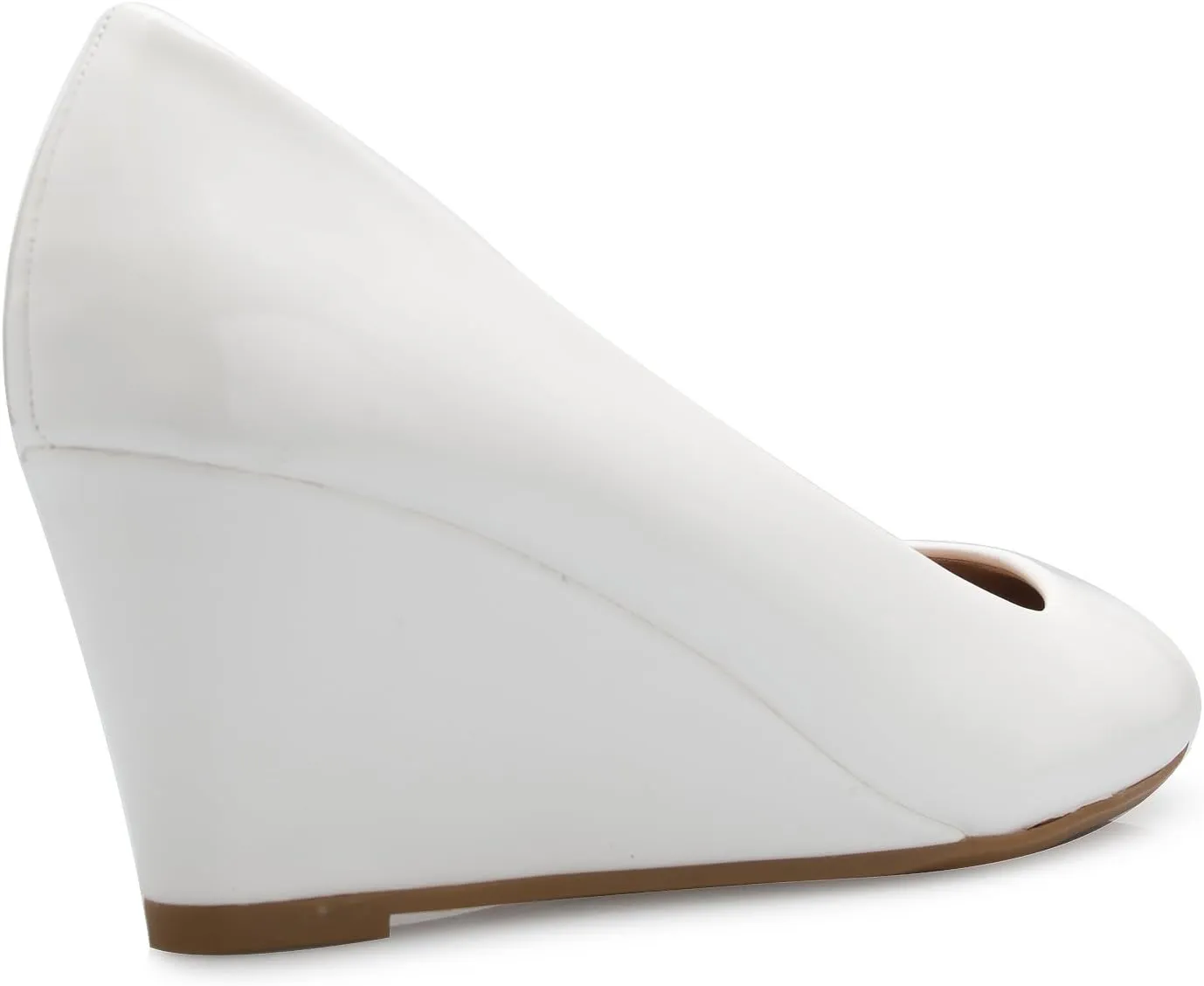 Women's Adorable Low Wedge Heel Shoe - Easy Low Pumps - Basic Slip On, Comfort