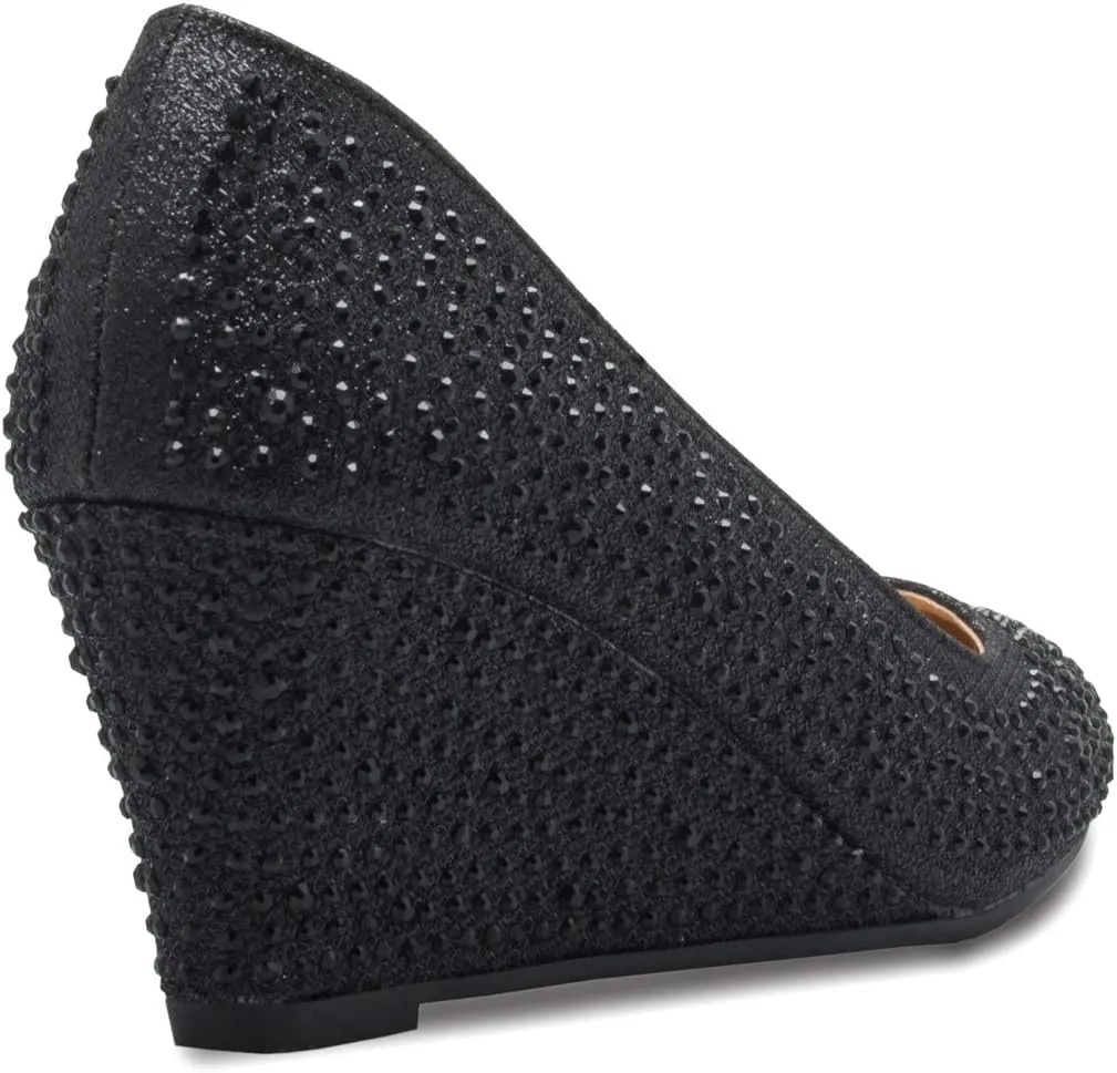 Women's Adorable Low Wedge Heel Shoe - Easy Low Pumps - Basic Slip On, Comfort