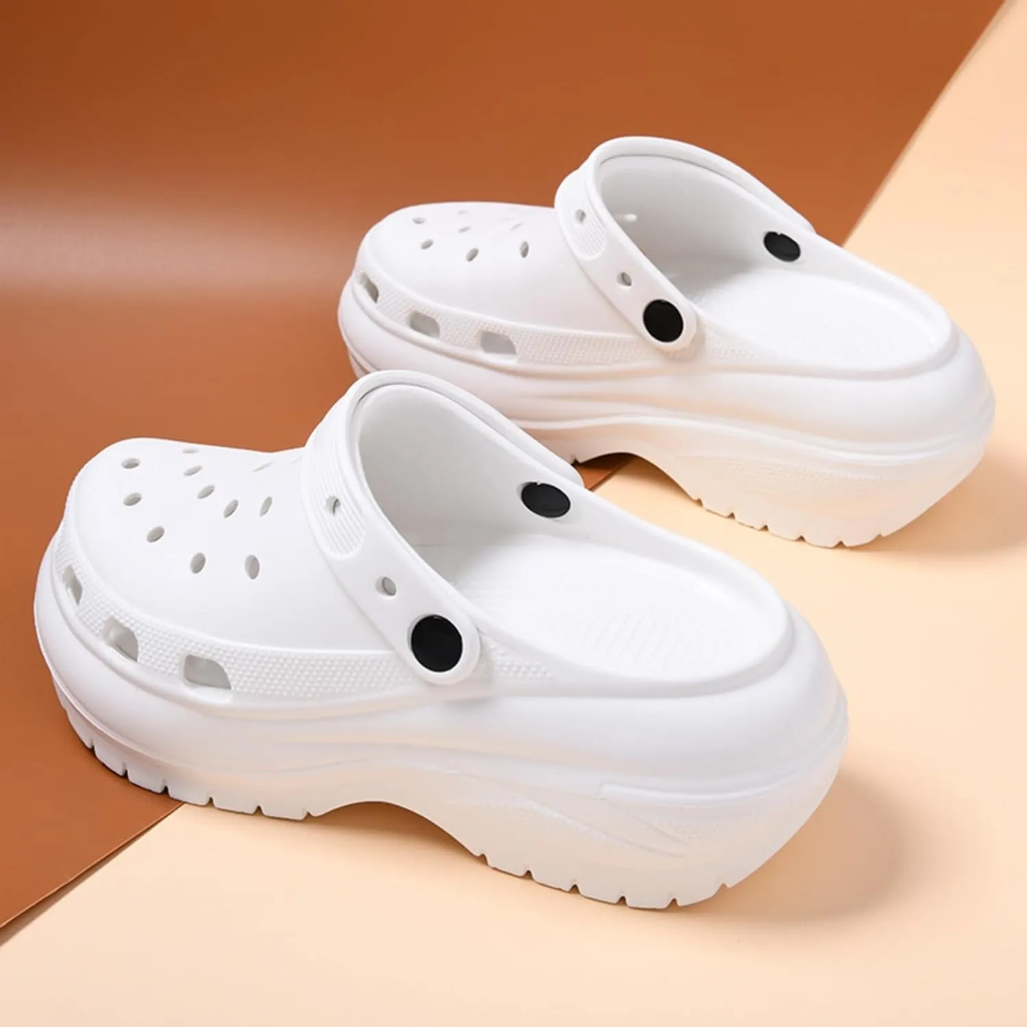 Women’s Breathable Clog Sandals with Adjustable Strap & Non-Slip Sole Lightweight Casual Slip-Ons