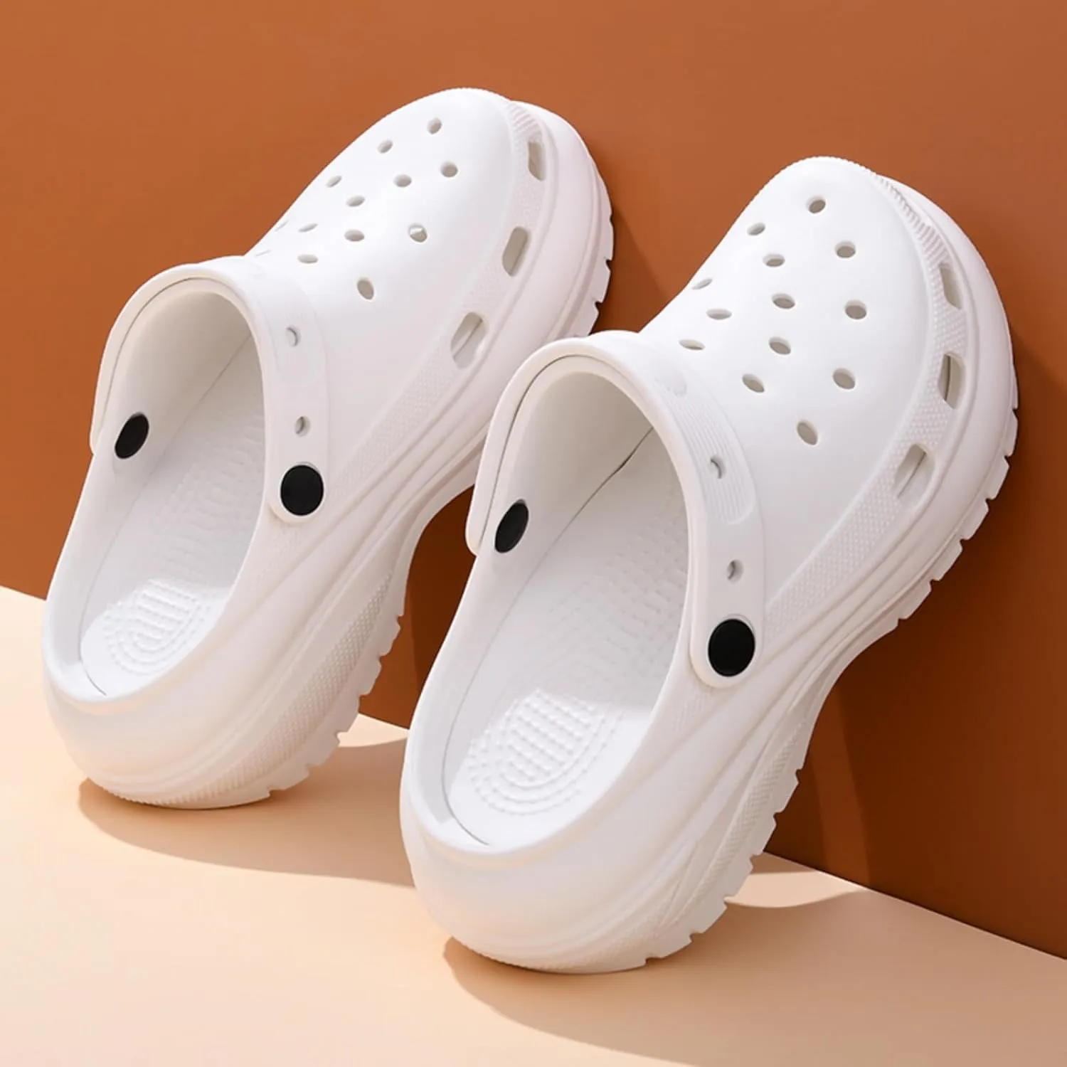 Women’s Breathable Clog Sandals with Adjustable Strap & Non-Slip Sole Lightweight Casual Slip-Ons