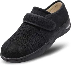 Womens Diabetic Walking Shoes Adjustable Outdoor Sneakers Recovery Easy On Off Strap Wide Width Slippers Comfort for Seniors Elderly Woman Swollen Feet, Edema, Foot Pain
