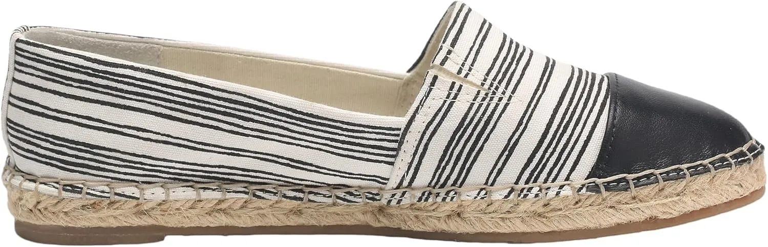 Womens Espadrille Flats Round Toe Slip on Comfortable Loafer Flats Classic Beige Canvas Flats Breathable Casual Shoes