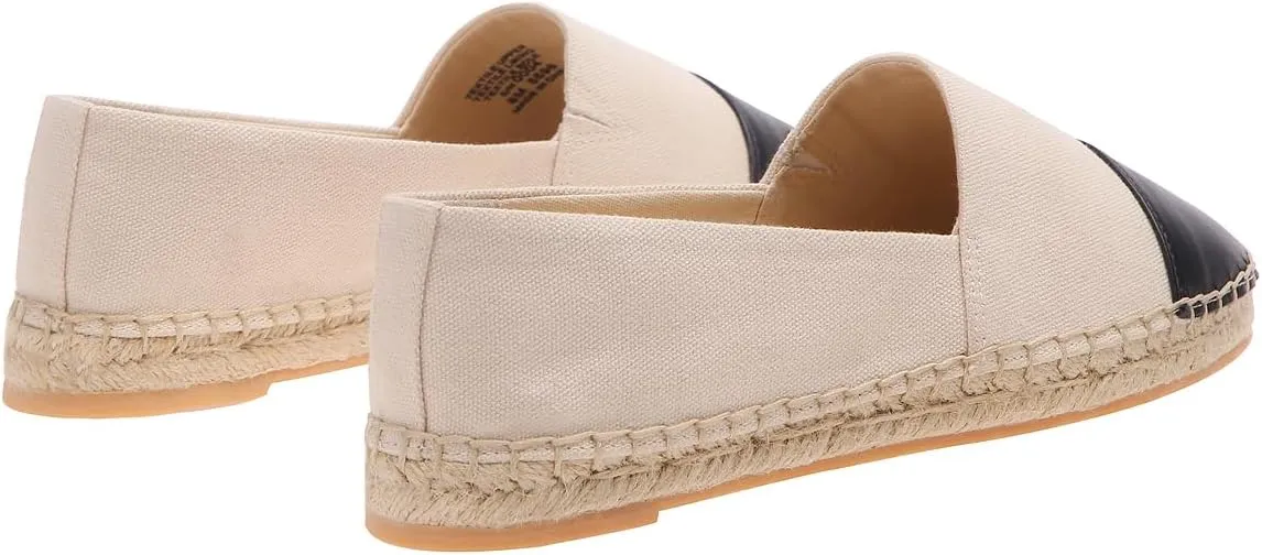Womens Espadrille Flats Round Toe Slip on Comfortable Loafer Flats Classic Beige Canvas Flats Breathable Casual Shoes