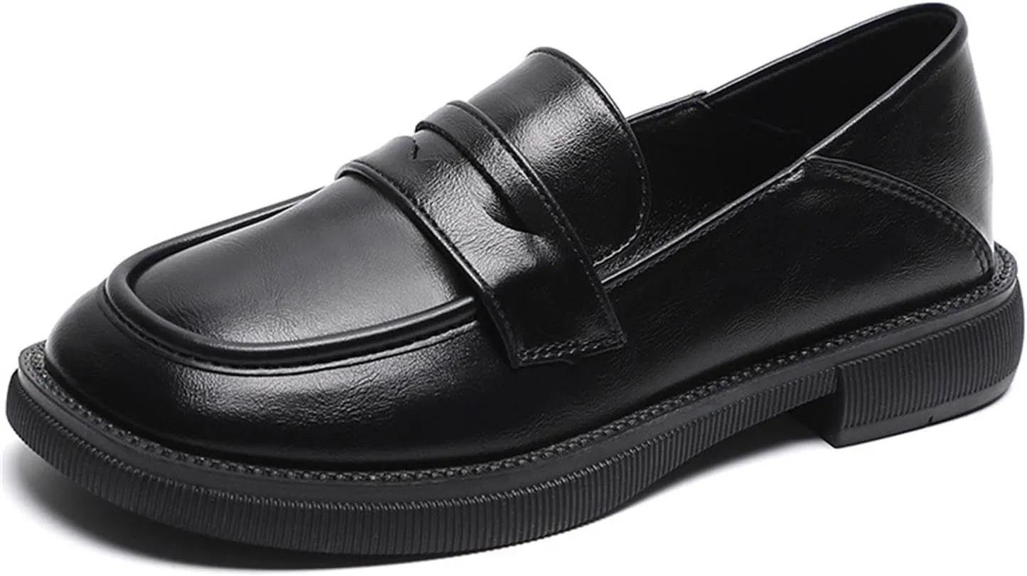 Women's Slip On Loafers Flats Oxford Shoes British Style Brogues Work Driving Style Shoes Moccasin