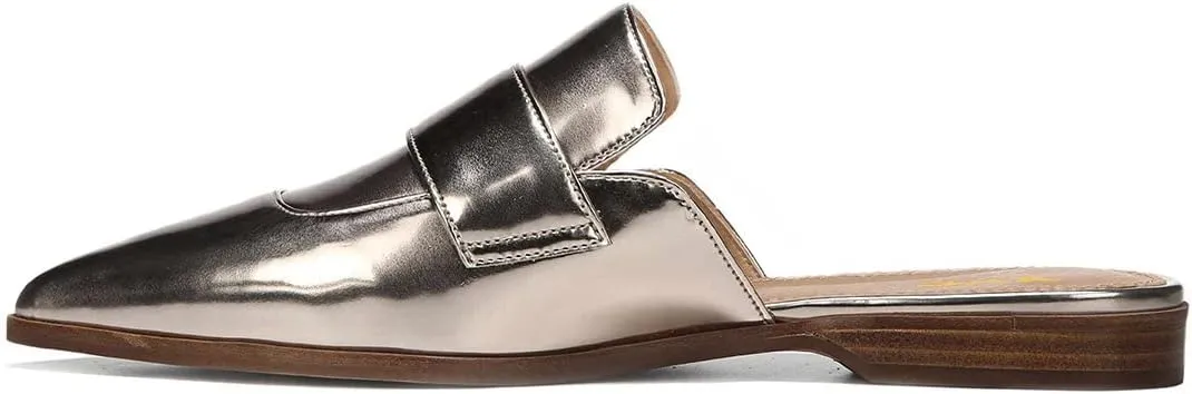 XYD Womens Retro Pointed Closed Toe Mule Flats Slip On Backless Dress Sandal Slides Comfortable Casual Walking Loafers Shoes