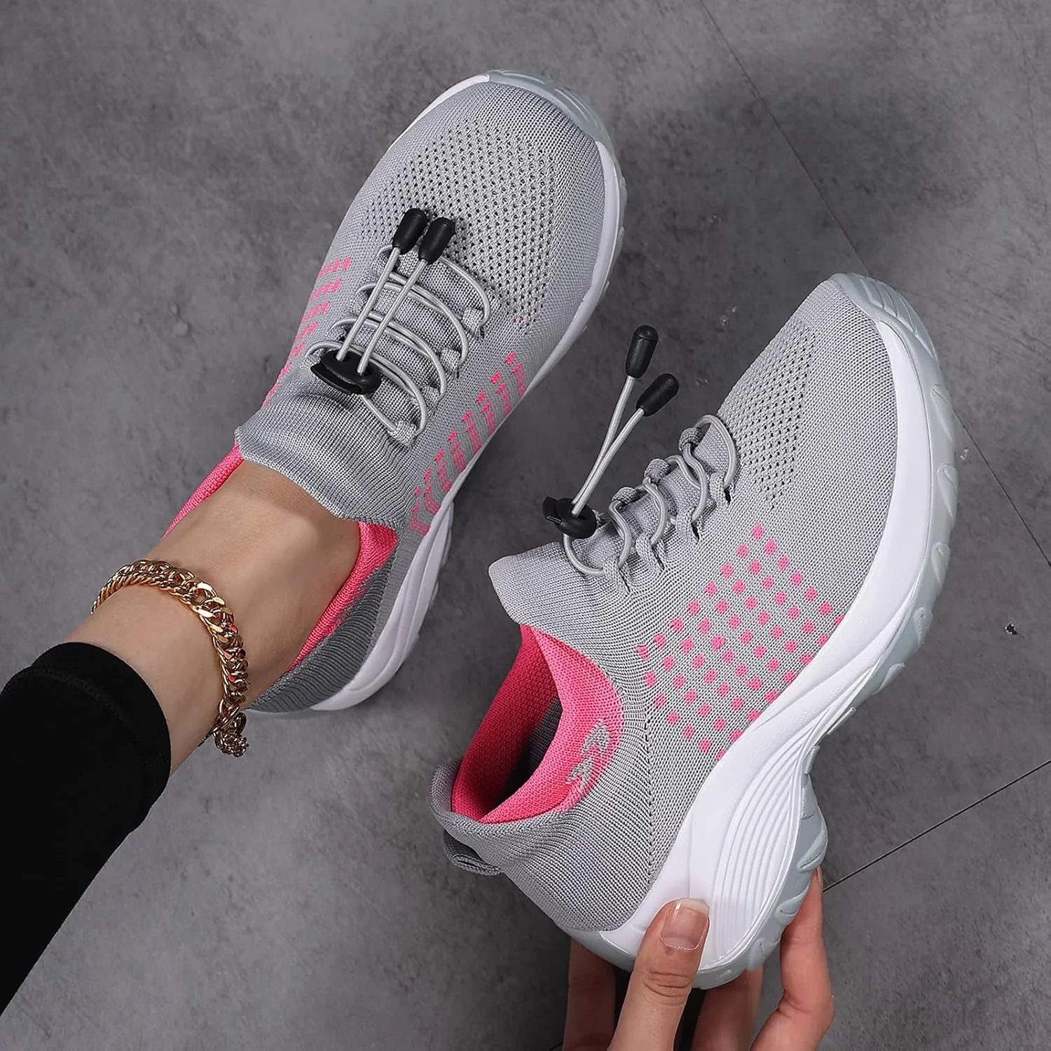 ZWRXW Comfort Wear Orthowear Shoes for Women Men,Arch Support Orthopedic Sneakers Stretch Comfortable Casual Athletic Sneakers Outdoor Lightweight Breathable Walk Shoes
